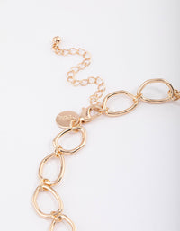 Gold Mixed Stone Oval Necklace - link has visual effect only