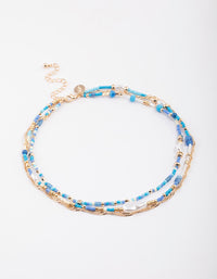 Gold Beaded & Pearl Choker Pack - link has visual effect only