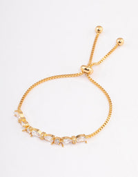 Gold Plated Cubic Zirconia Regal Toggle Bracelet - link has visual effect only