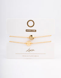 Gold Plated Heart Disc Bracelet Pack - link has visual effect only