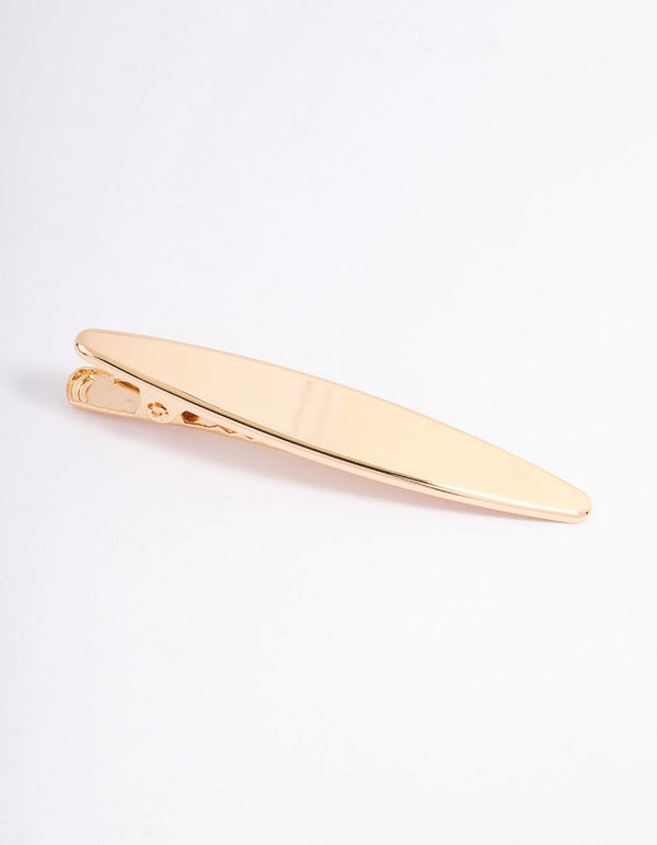 Gold Long Round Bar Hair Clip