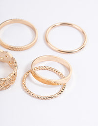 Gold Classic Braid Ring 8-Pack - link has visual effect only