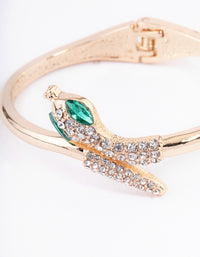 Gold Diamante Snake Hinge Cuff Necklace - link has visual effect only