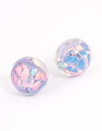 Pink Resin Petal Stud Earrings - link has visual effect only