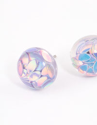 Pink Resin Petal Stud Earrings - link has visual effect only