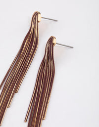 Gold Mini Waterfall Cutchain Earrings - link has visual effect only