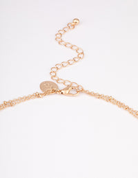 Gold Beaded Double Row Evil & Star Necklace - link has visual effect only