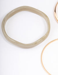 Gold Organic Shape Bangle Pack - link has visual effect only