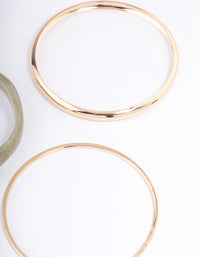 Gold Organic Shape Bangle Pack - link has visual effect only