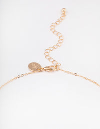 Gold Rose Quartz Moon & Mushroom Pendant Necklace - link has visual effect only