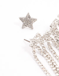 Silver Star Cupchain Cuff Earrings - link has visual effect only