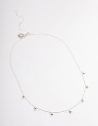 Silver Plated Classic Diamante Droplet Necklace - link has visual effect only