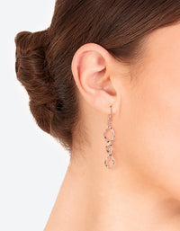 Rose Gold Spiral Drop Earrings - link has visual effect only