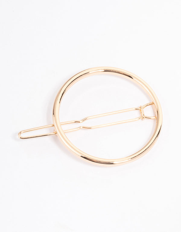 Gold Basic Open Circle Clip