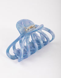 Blue Acrylic Round Cut Out Claw Clip - link has visual effect only