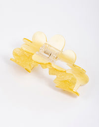 Plastic Yellow Small Curved Cut Out Claw Clip - link has visual effect only