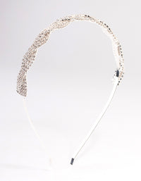 Silver Weaved Diamante Headband - link has visual effect only