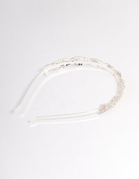 Silver Weaved Diamante Headband - link has visual effect only