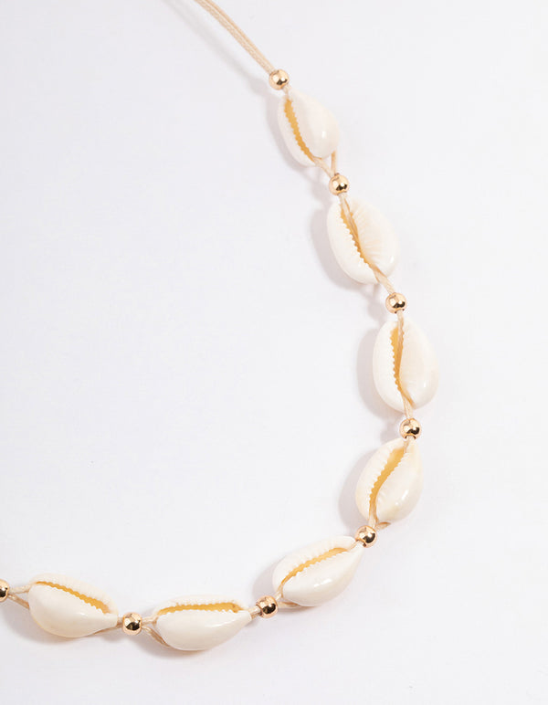 Gold Shell Toggle Choker