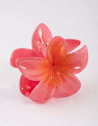 Pink Tropical Flower Claw Clip - link has visual effect only