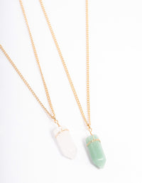 Gold Semi-Precious Bestie Necklace Pack - link has visual effect only