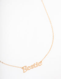 Gold Bestie Script Necklace - link has visual effect only