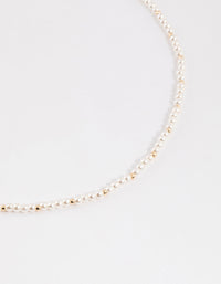 Gold Mini Pearl Choker - link has visual effect only