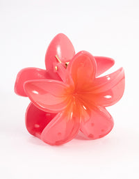 Pink Frangipani Flower Claw Clip - link has visual effect only