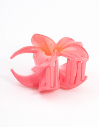 Pink Frangipani Flower Claw Clip - link has visual effect only