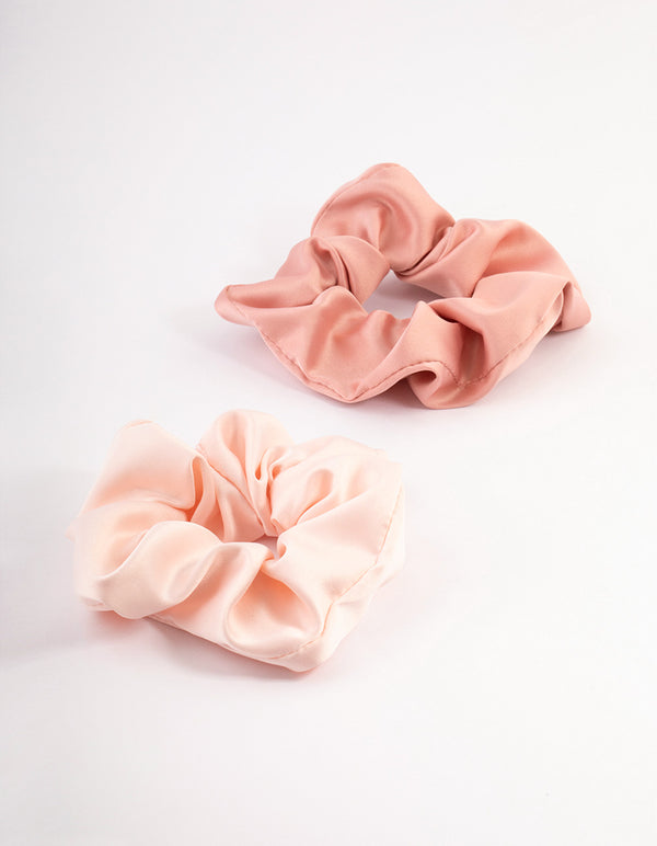 Light Satin Hair Scrunchie Pack