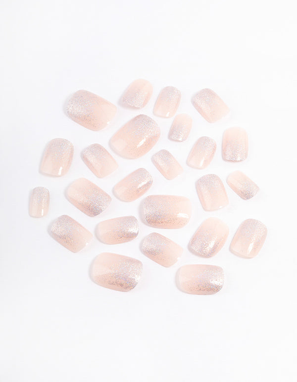 Tweens Blush Glitter Press On Nails - Lovisa