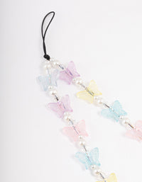 Butterfly & Pearl Phone Strap - link has visual effect only