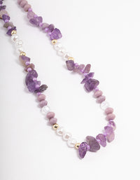 Amethyst Semi-Precious Stone Phone Strap - link has visual effect only