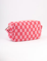 Blush Checkered Cosmetic Case - link has visual effect only