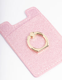 Pink Glitter Phone Wallet - link has visual effect only