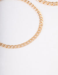 Gold Mixed Chunky Cable Anklet Pack - link has visual effect only