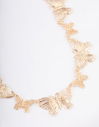 Gold Large Mixed Butterfly Waist Chain - link has visual effect only