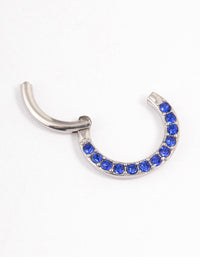 Surgical Steel Crystal Clicker Ring 7mm - link has visual effect only