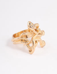 Gold Twisted Snake Ring - link has visual effect only