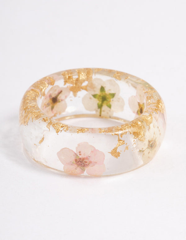 Acrylic Floating Flower Ring