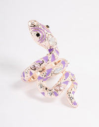 Rose Gold Flashy Snake Ring - link has visual effect only