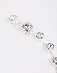 Silver Round Crystal Hair Clip - link has visual effect only