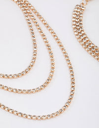 Gold Diamante Drape Anklet - link has visual effect only