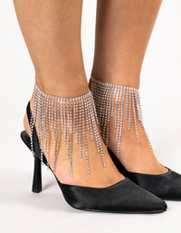 Silver Diamante Cupchain Long Anklet Pack - link has visual effect only