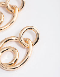 Gold Swirl Statement Earrings - link has visual effect only