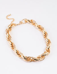 Gold Multi Ring Chain Necklace - link has visual effect only