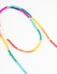 Beaded Multi Coloured Glasses Chain - link has visual effect only