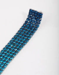 Coated Blue Graduated Colour Cup Chain Drop Earrings - link has visual effect only