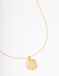 Gold Plated Leo Coin Pendant Necklace - link has visual effect only