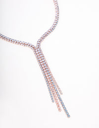 Rose Gold Layered Y-Shaped Necklace - link has visual effect only